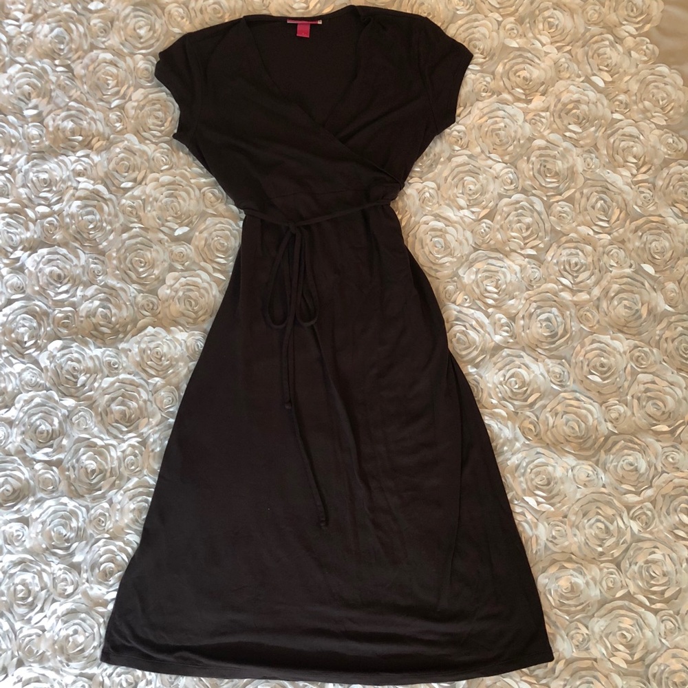 GUC Maternity Brown Dress with Waist Tie sz Small
